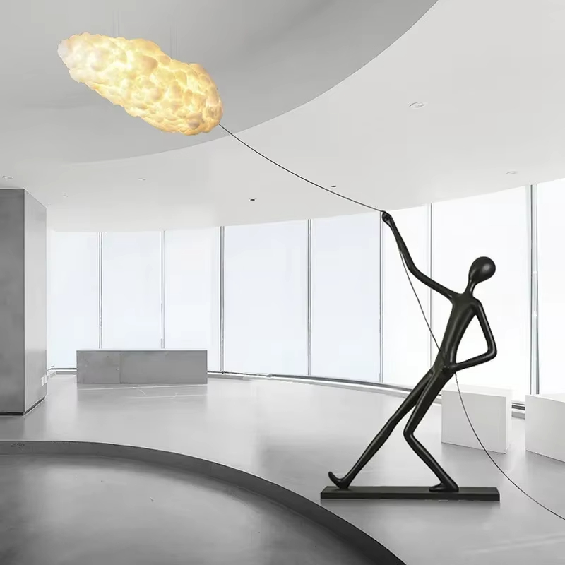 Resin Art On Floor - Character Sculpture Resin LED Floor Lamp
