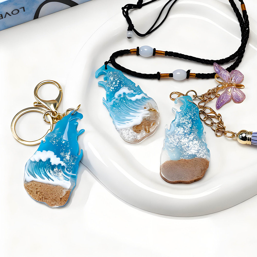 Resin Art A Keychain - Sri Lanka Map Mold Pendant Keychain