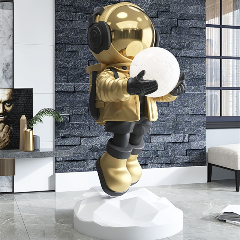 Resin Art On Floor - Astronaut floor lamp Decor Statue Resin