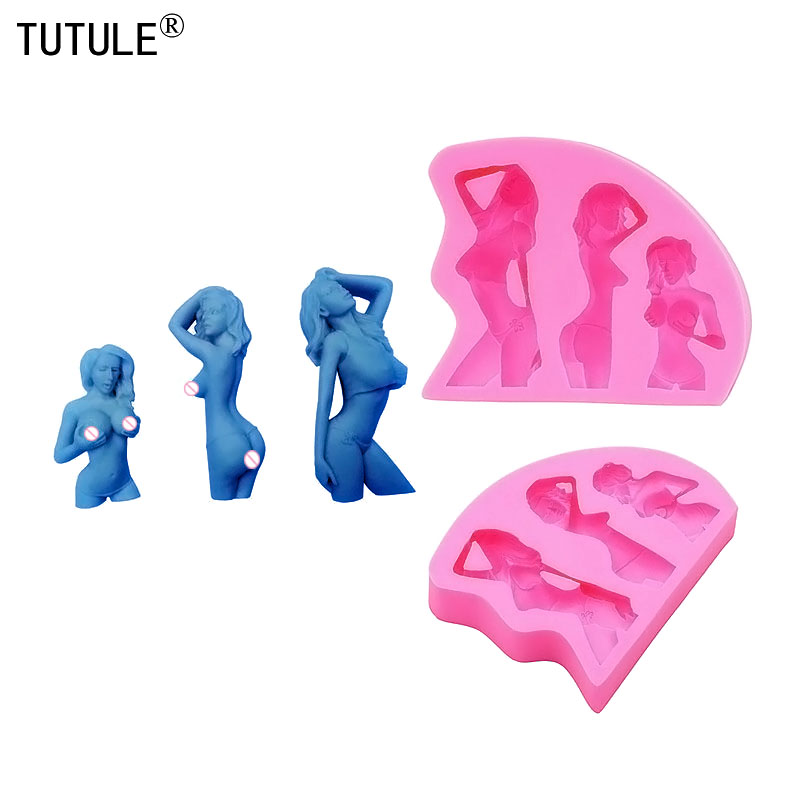 Resin Art A Keychain - Beauty female Lollipop ​Body Art Silicone