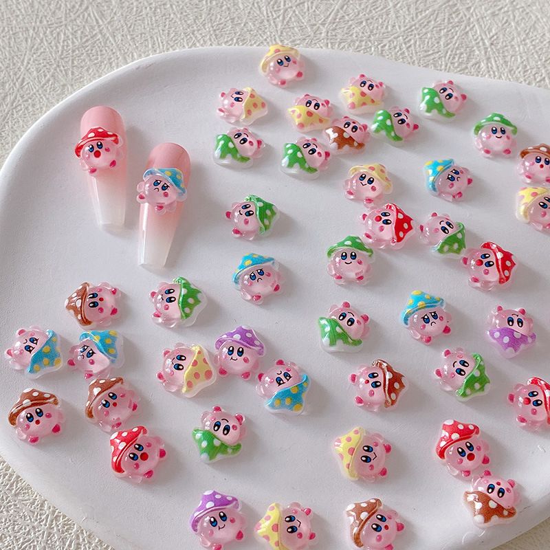 Resin Art And Decor - 2/10/20pcs Kirby Nail Charms 3D Resin