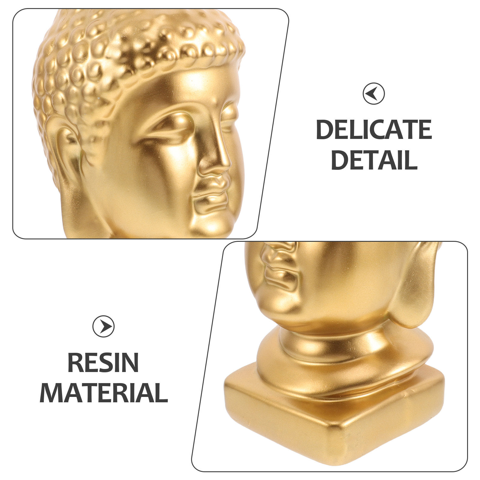 Resin Buddha Head Art Statue E - Resin Art And Decor 评论和价格