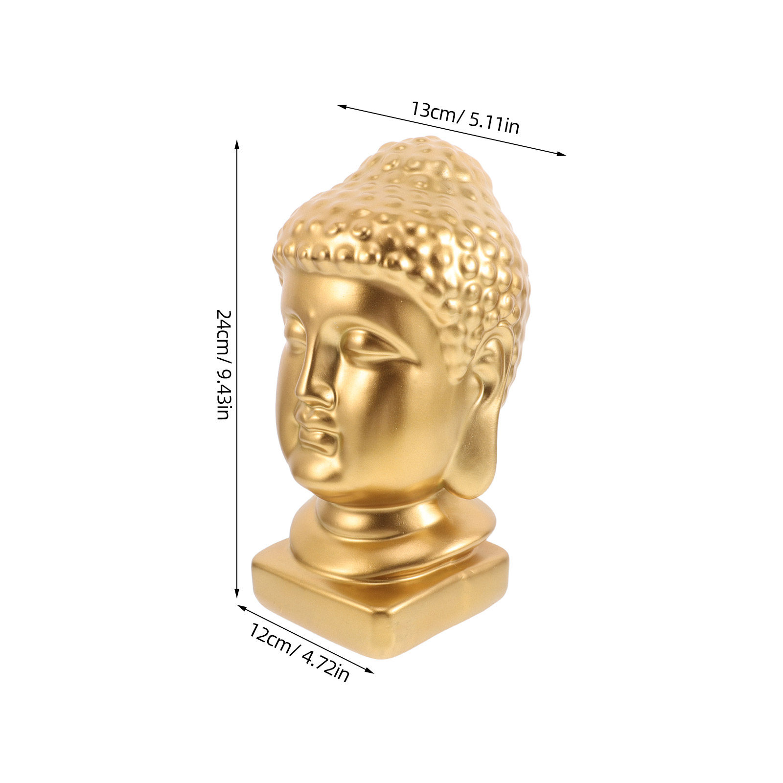 Resin Buddha Head Art Statue E - Resin Art And Decor 评论和价格