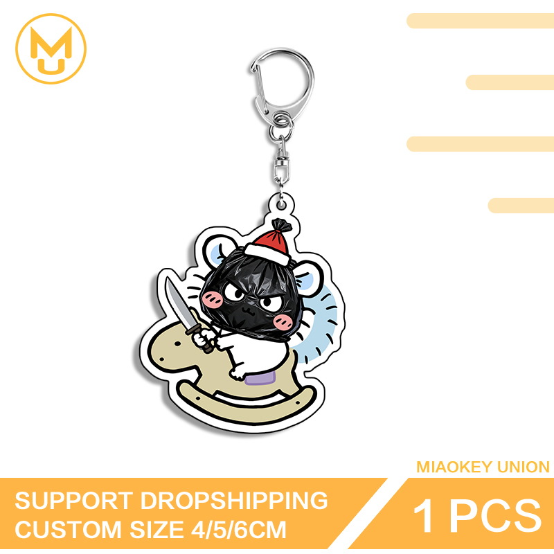 White Hamster Traehest Funny P - Resin Art A Keychain 评论和价格