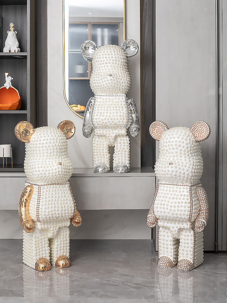 Cartoon Bear Ornament Home Dec - Resin Art In Floor 评论和价格