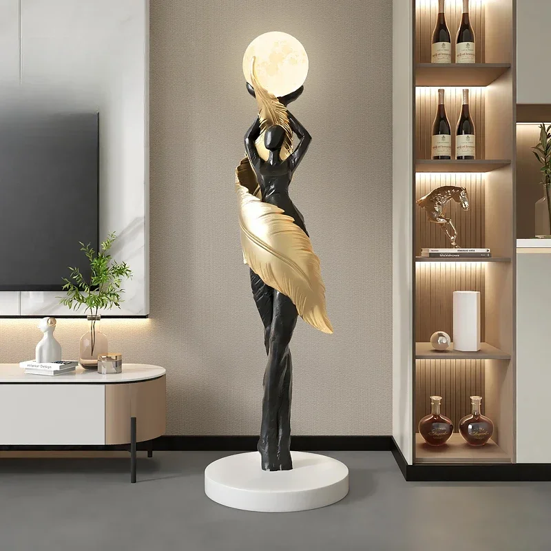 Portable Modern Abstract Feath - Resin Art In Floor 评论和价格