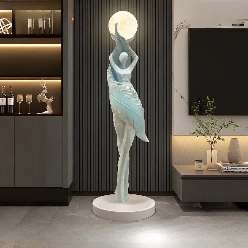 Portable Modern Abstract Feath - Resin Art In Floor 评论和价格