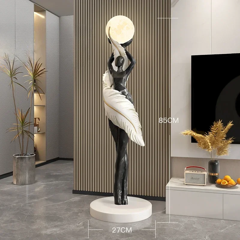 Portable Modern Abstract Feath - Resin Art In Floor 评论和价格