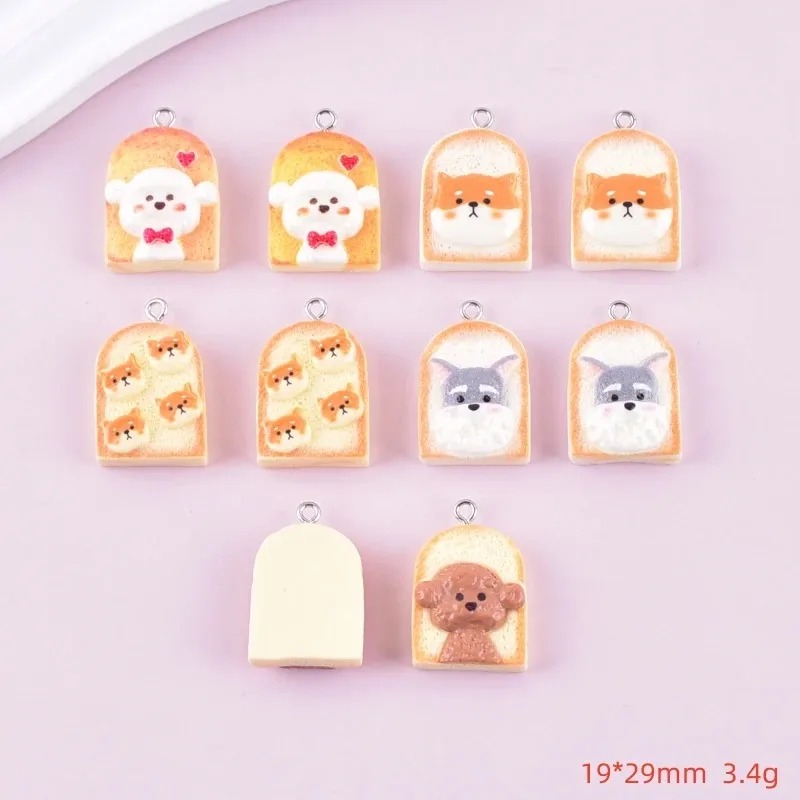10Pcs Cute Toast Dog Resin Pen - Resin Art And Decor 评论和价格