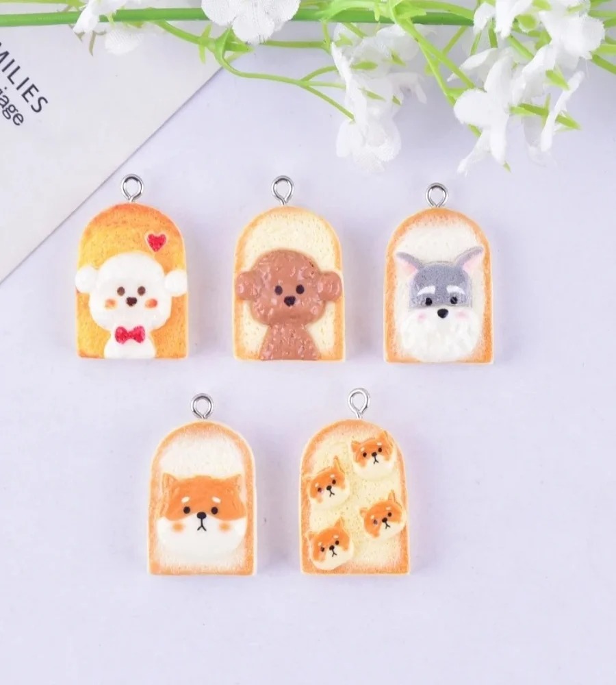 10Pcs Cute Toast Dog Resin Pen - Resin Art And Decor 评论和价格