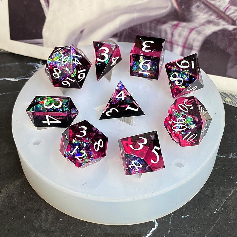 DIY DND Sharp Edge Dice Silico - Resin Art Mould 评论和价格