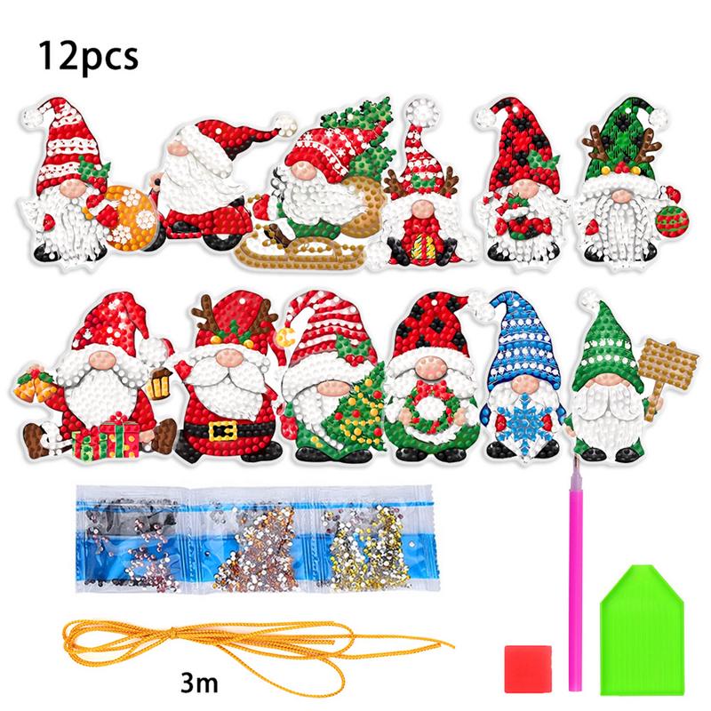 Christmas Art Painting Pendant - Resin Art A Keychain 评论和价格