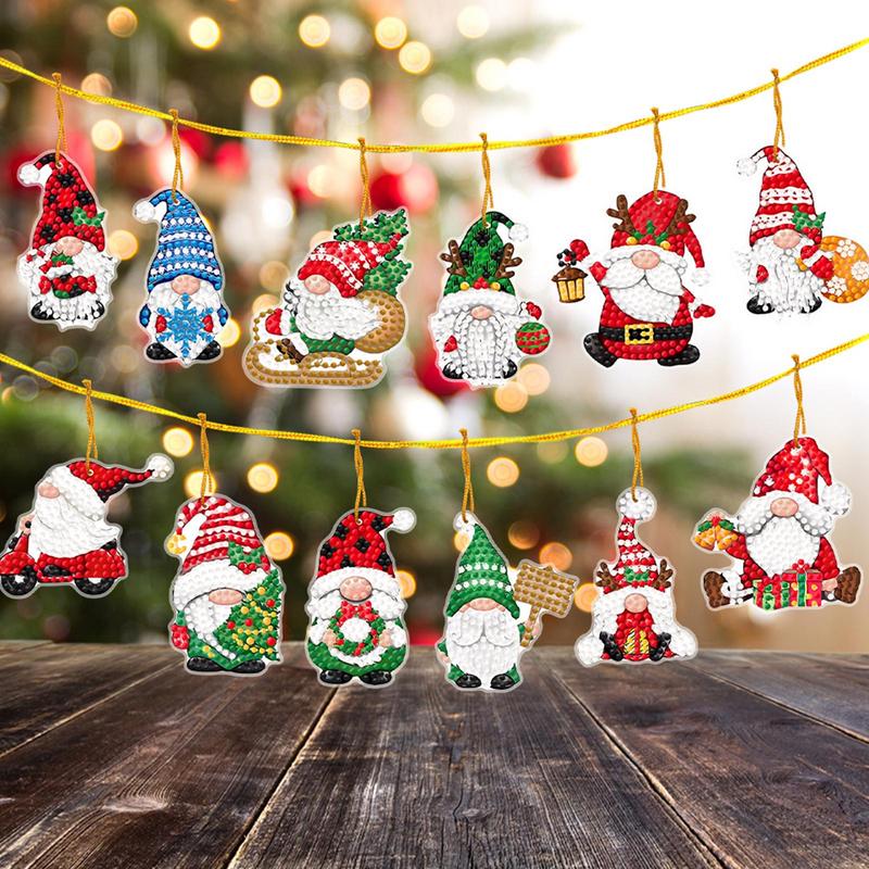 Christmas Art Painting Pendant - Resin Art A Keychain 评论和价格