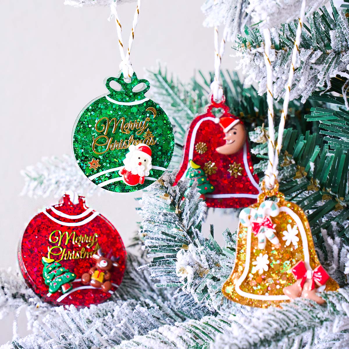 Xmas Tag Pendant Silicone Mold - Resin Art Mould 评论和价格