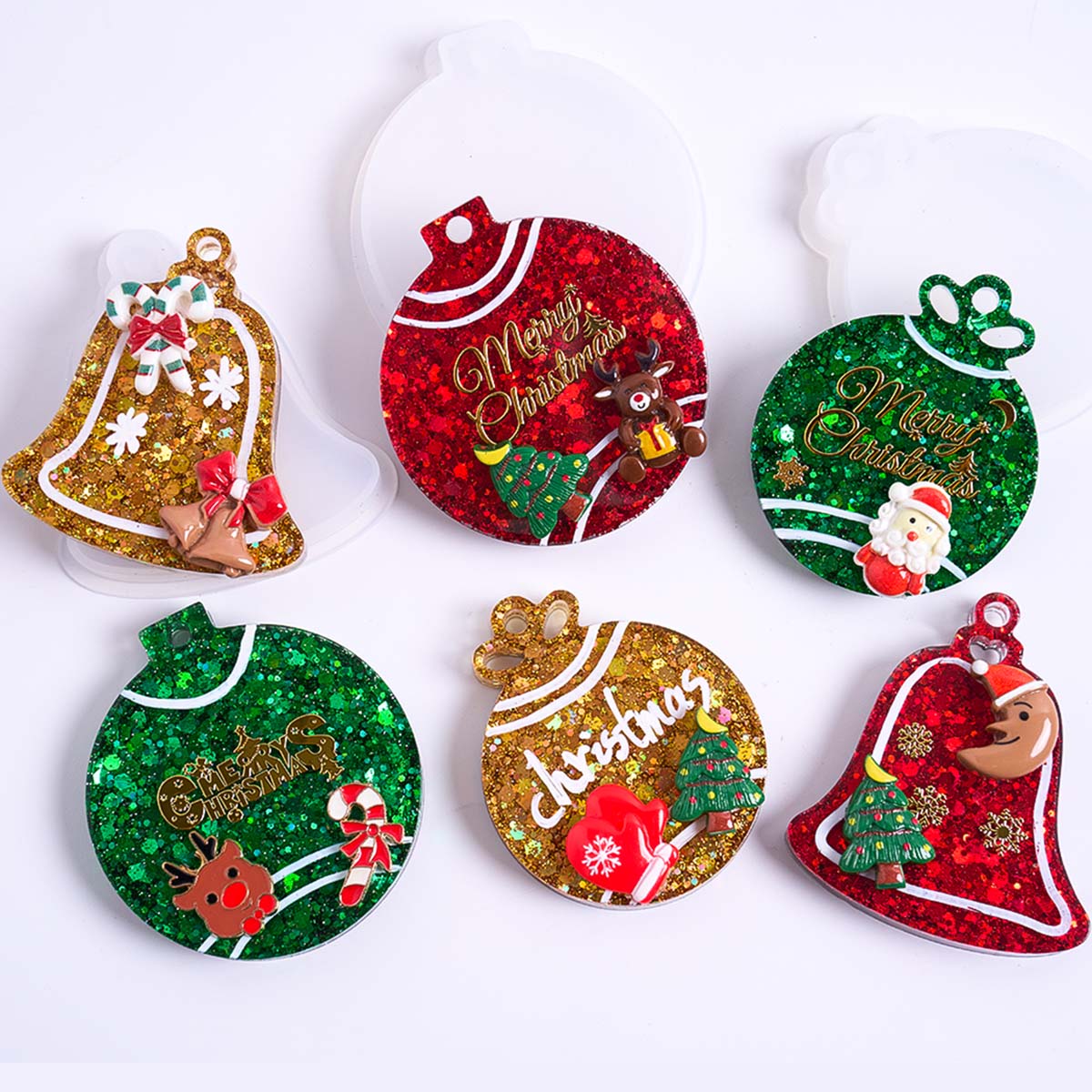 Xmas Tag Pendant Silicone Mold - Resin Art Mould 评论和价格