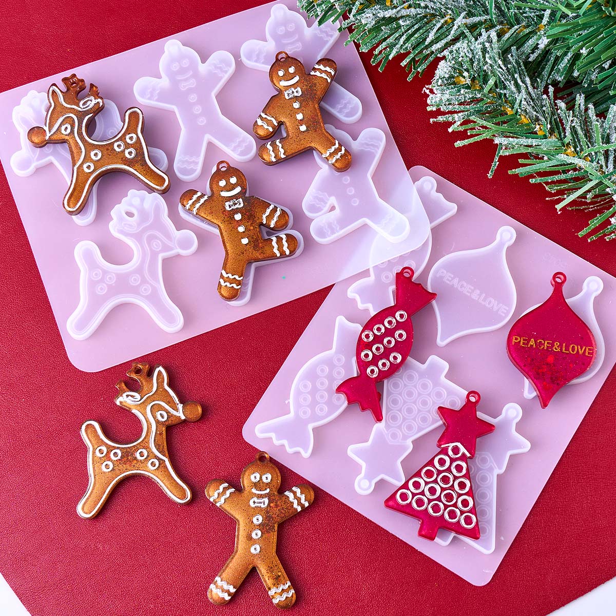 Christmas Series Earrings Pend - Resin Art Mould 评论和价格