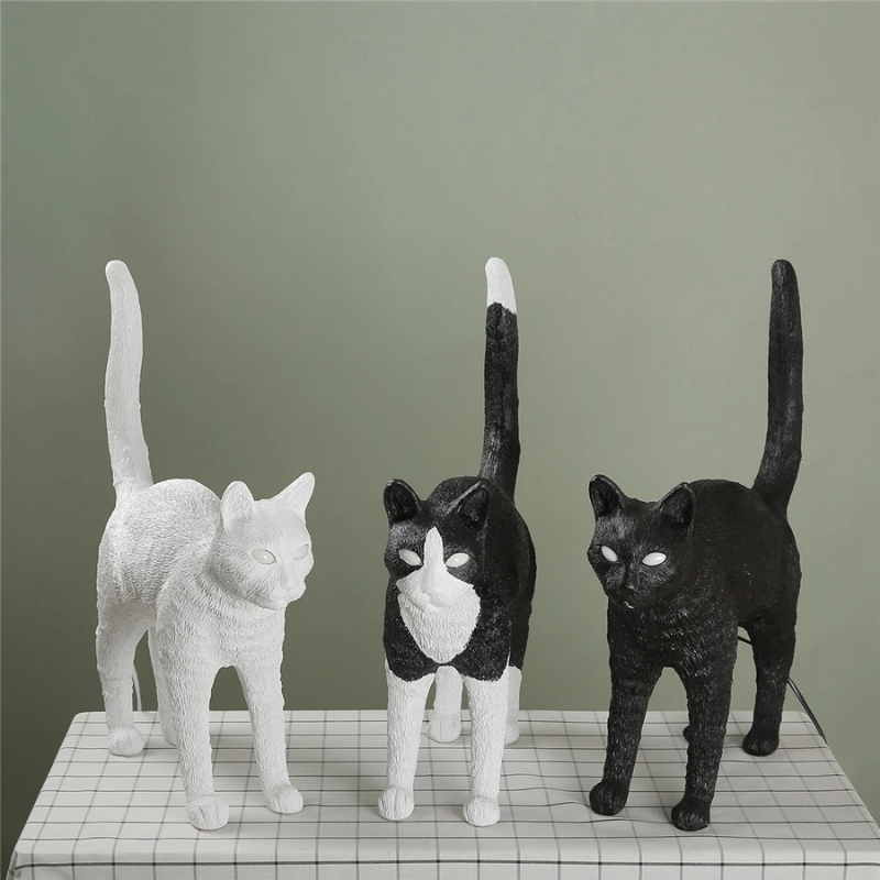 Nordic cat Table Lamp Resin an - Resin Art On Floor 评论和价格
