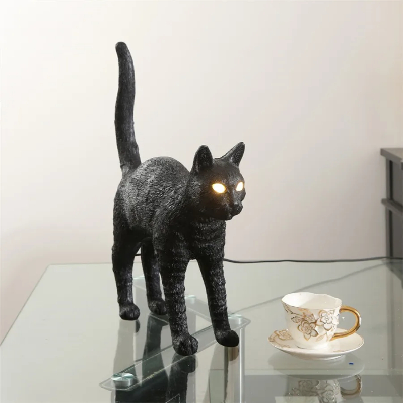 Nordic cat Table Lamp Resin an - Resin Art On Floor 评论和价格