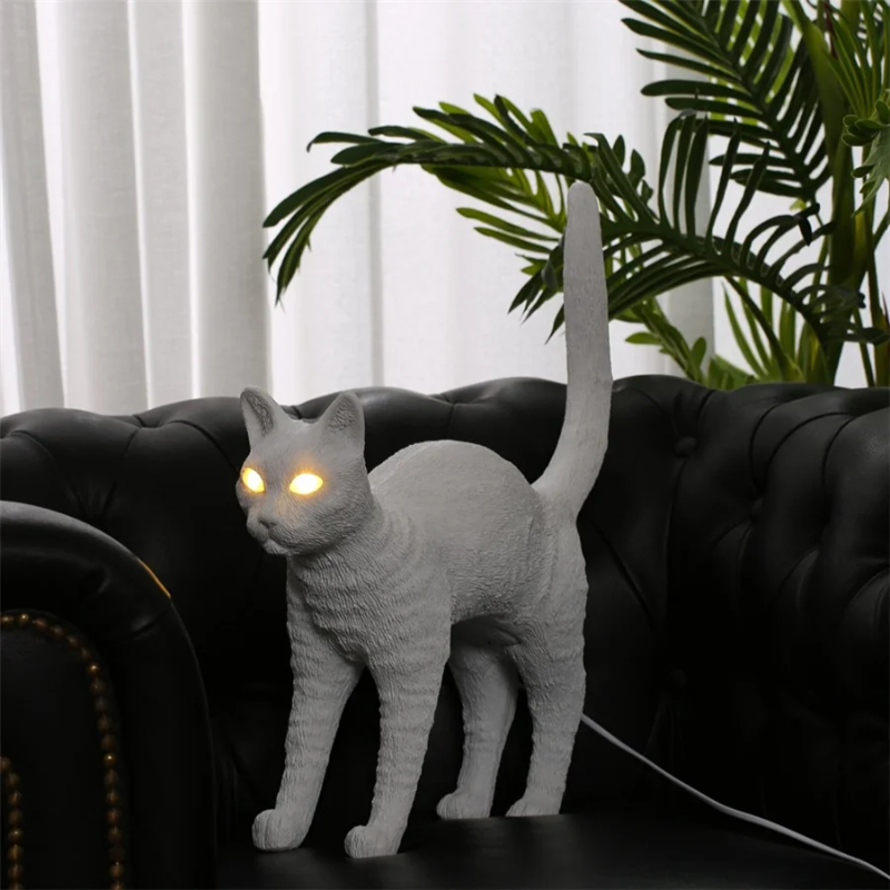 Nordic cat Table Lamp Resin an - Resin Art On Floor 评论和价格