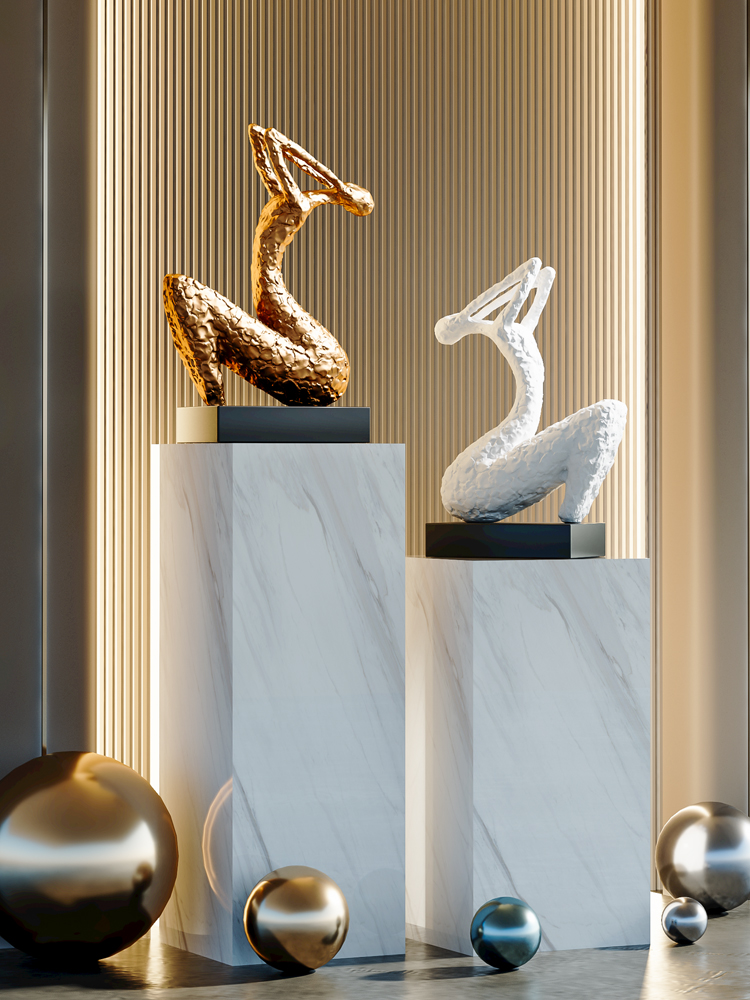 Home Decor Sculpture Creative  - Resin Art In Floor 评论和价格