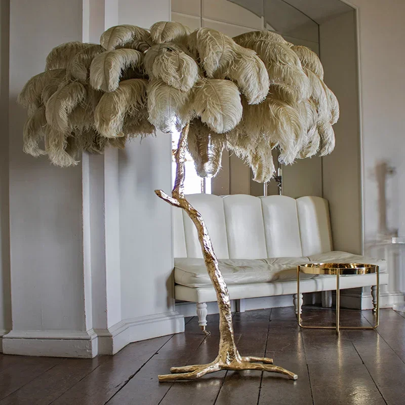 Modern Led Ostrich Feather Flo - Resin Art In Floor 评论和价格