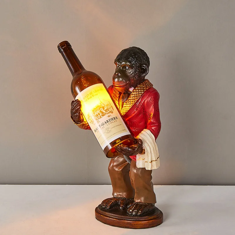 Retro Monkey Lamp Vintage Resi - Resin Art In Floor 评论和价格