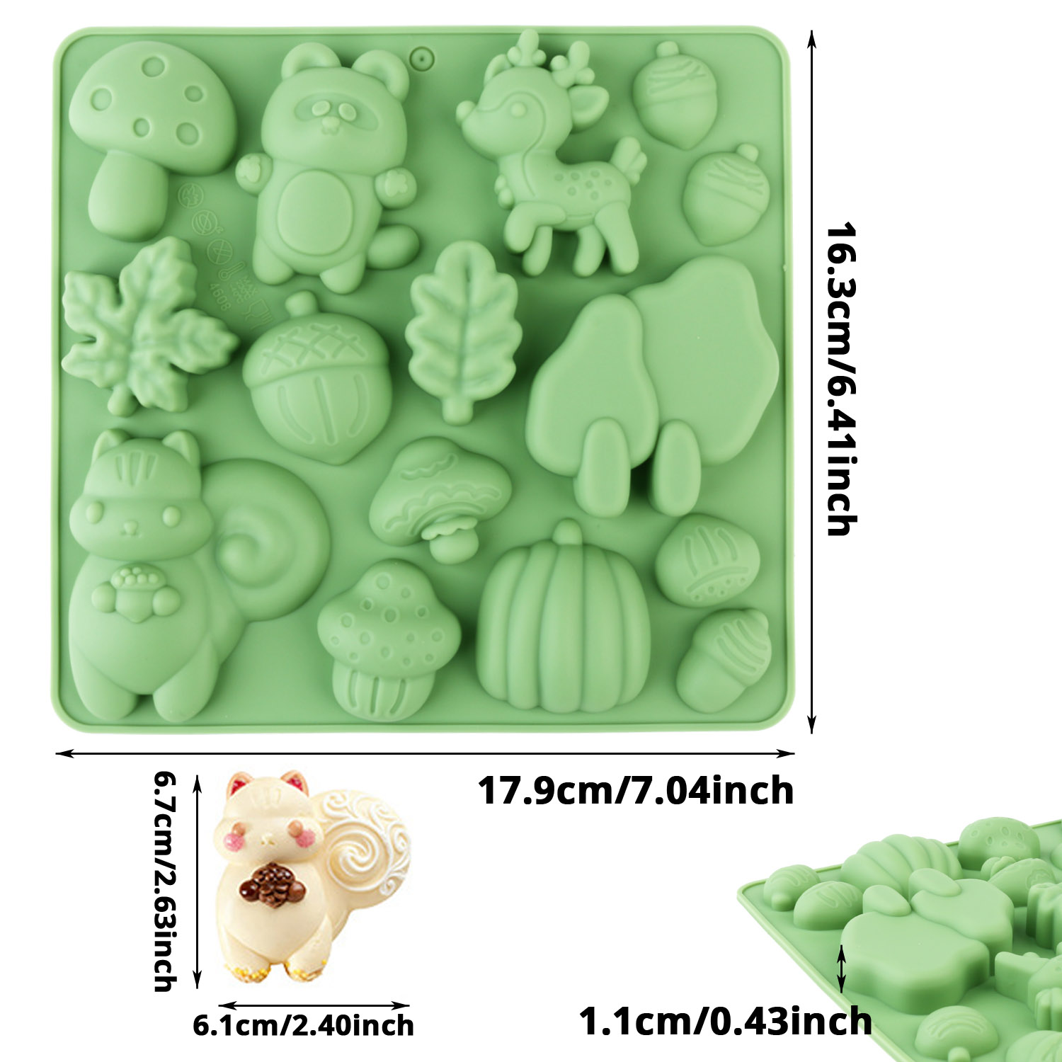 1 Silicone Cake Mold in the Sh - Resin Art And Decor 评论和价格