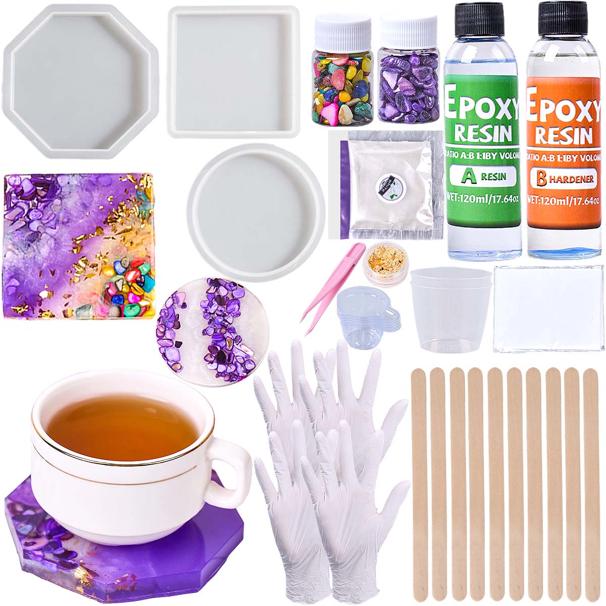 Epoxy Resin Coaster Making Kit - Epoxy Resin Ab 评论和价格