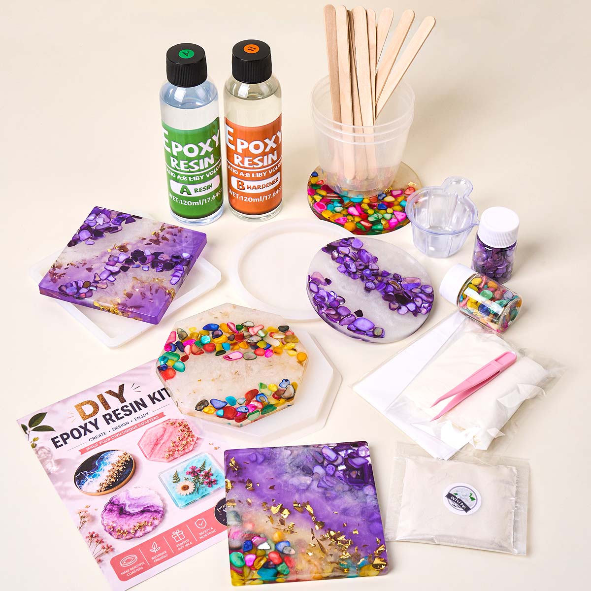 Epoxy Resin Coaster Making Kit - Epoxy Resin Ab 评论和价格