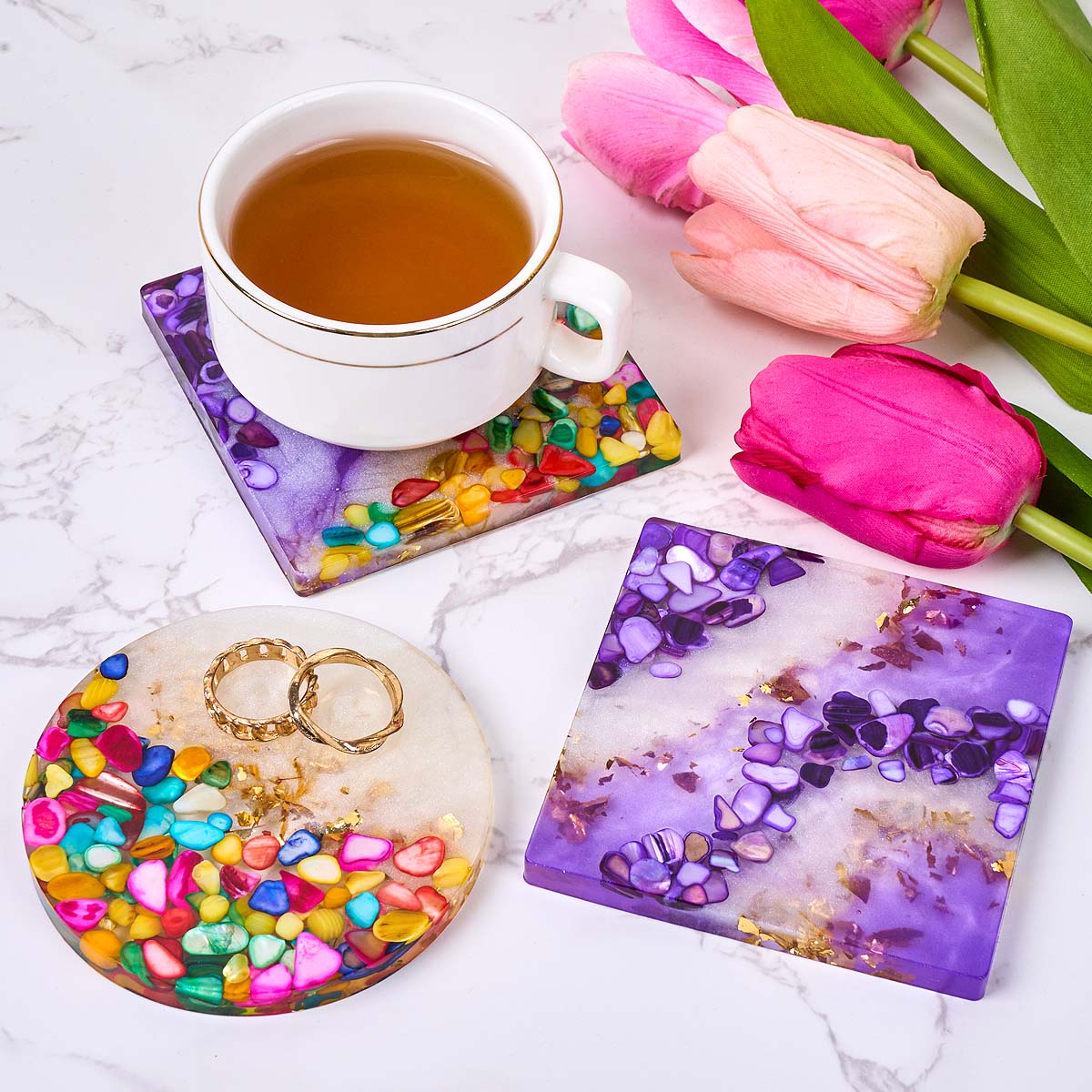 Epoxy Resin Coaster Making Kit - Epoxy Resin Ab 评论和价格