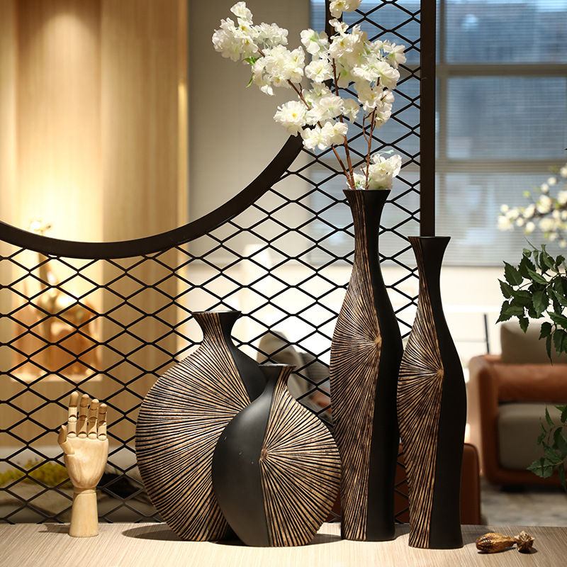 Retro Tall Resin Floor Vase, E - Resin Art In Floor 评论和价格