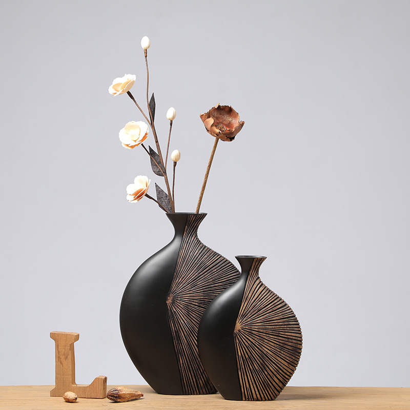Retro Tall Resin Floor Vase, E - Resin Art In Floor 评论和价格