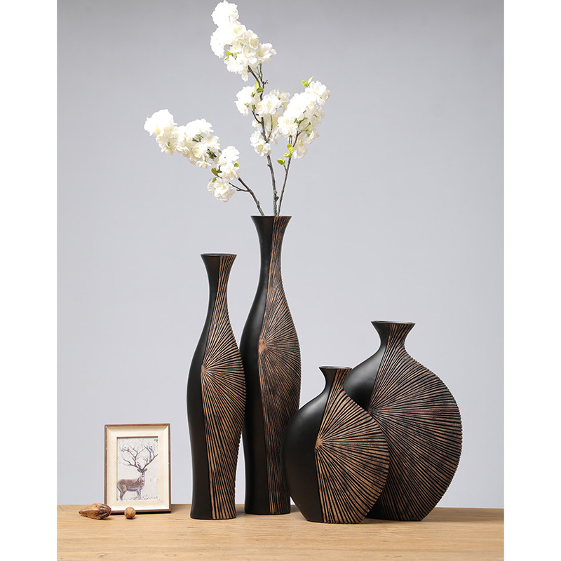 Retro Tall Resin Floor Vase, E - Resin Art In Floor 评论和价格