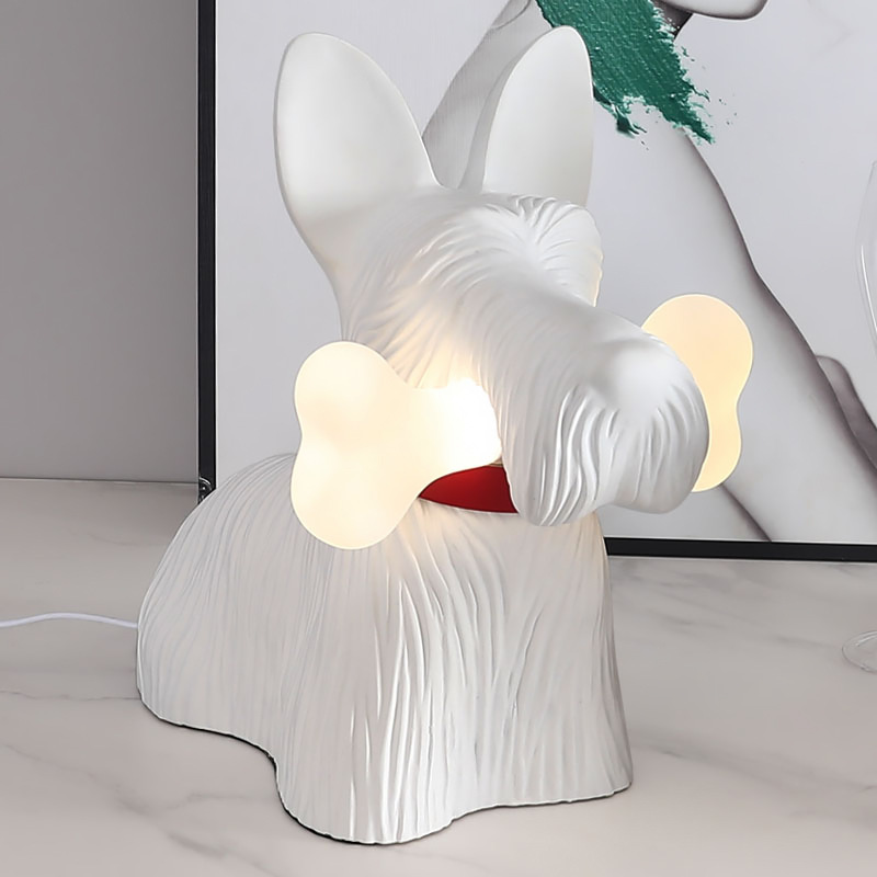 Scottie Table Lamp Decoration  - Resin Art On Floor 评论和价格