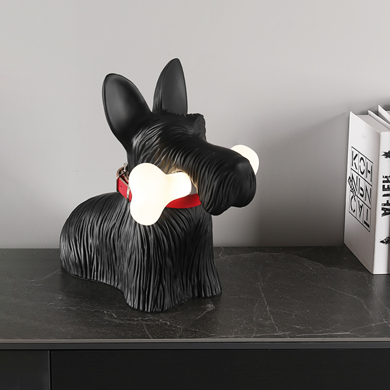 Scottie Table Lamp Decoration  - Resin Art On Floor 评论和价格
