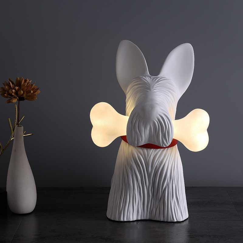Scottie Table Lamp Decoration  - Resin Art On Floor 评论和价格