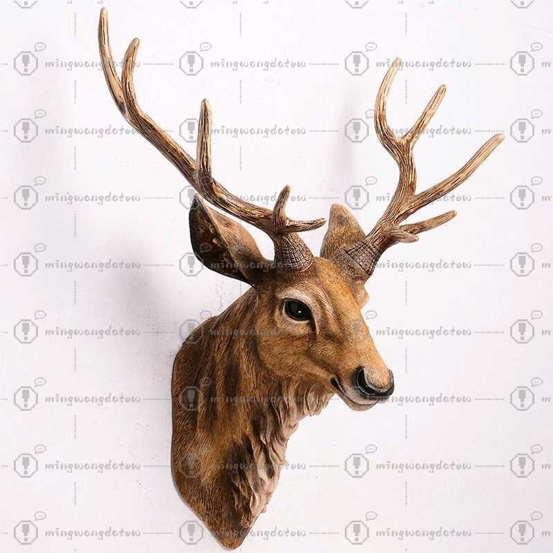 Faux Deer Head 17 inch Faux An - Resin Art And Decor 评论和价格