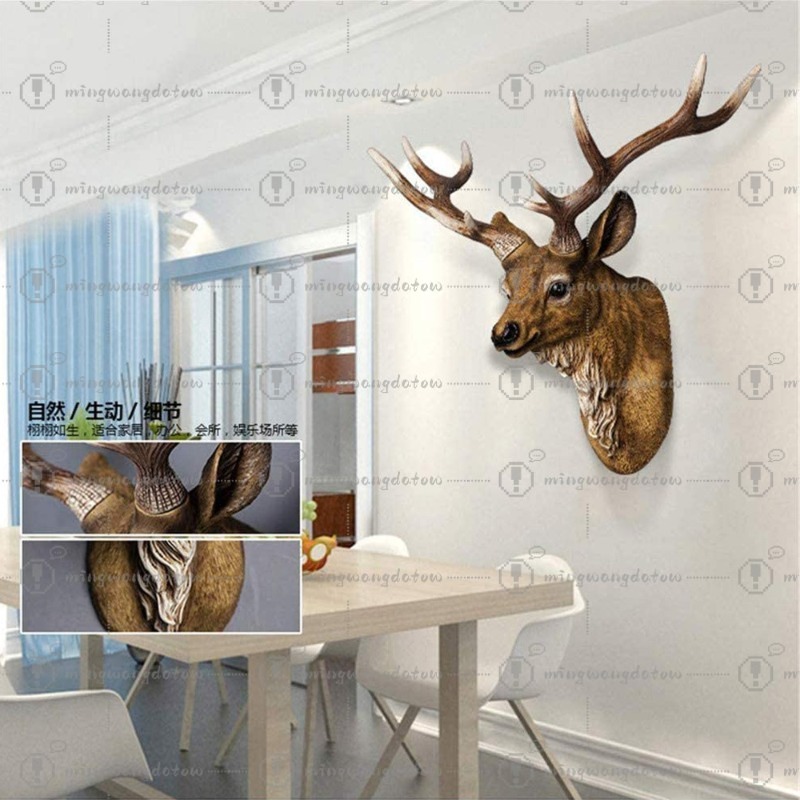Faux Deer Head 17 inch Faux An - Resin Art And Decor 评论和价格