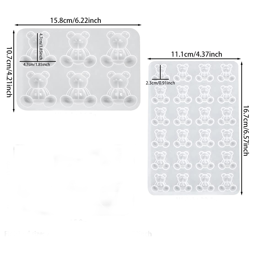 Crystal Bear Resin Silicone Mo - Resin Art Mould 评论和价格