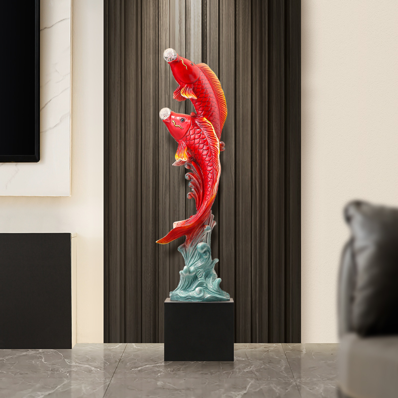 Five-Flavored Fish Sculpture,R - Resin Art In Floor 评论和价格