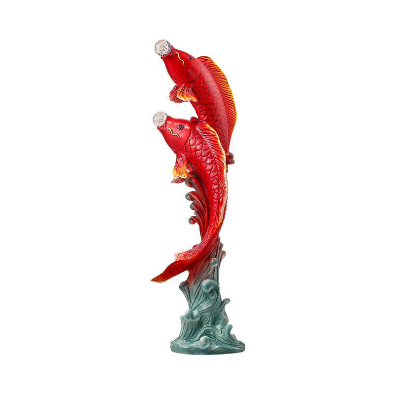 Five-Flavored Fish Sculpture,R - Resin Art In Floor 评论和价格